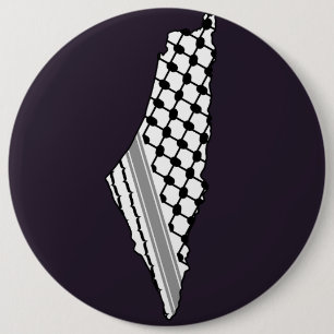 Palestinian keffiyeh, free map of Palestine Kufiya Button