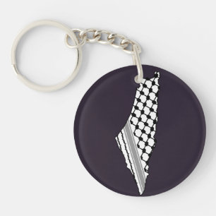 Palestinian keffiyeh, free map of Palestine Kufiya Keychain