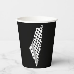 Palestinian keffiyeh, free map of Palestine Kufiya Paper Cups