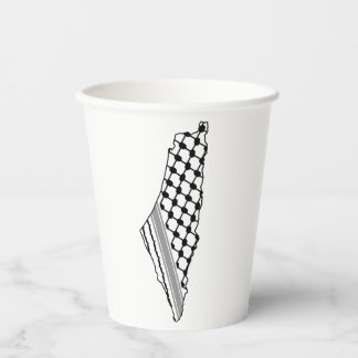 Palestinian keffiyeh, free map of Palestine Kufiya Paper Cups