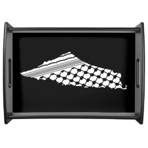 Palestinian keffiyeh, free map of Palestine Kufiya Serving Tray