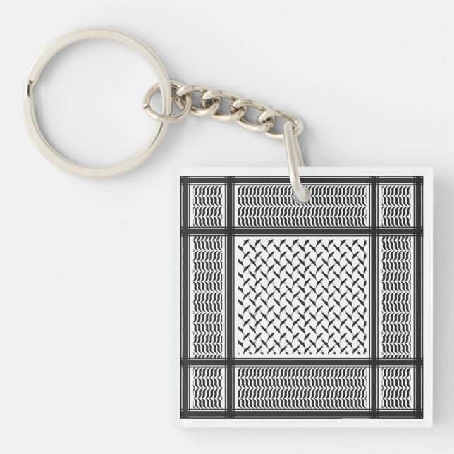 Palestinian keffiyeh keychain (Front)