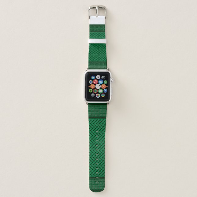 Palestinian keffiyeh | Palestine map Pattern Apple Watch Band (Front)