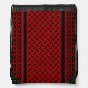 Palestinian keffiyeh   Palestine map Pattern Drawstring Bag