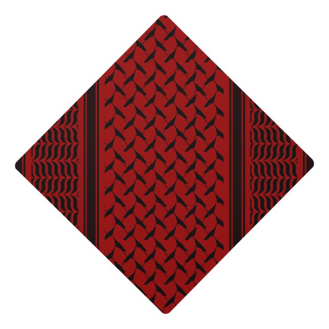 Palestinian keffiyeh | Palestine map Pattern Graduation Cap Topper (Front)