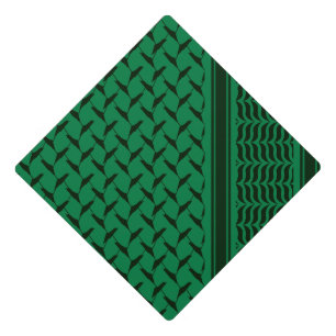 Palestinian keffiyeh Palestine map Pattern Graduation Cap Topper