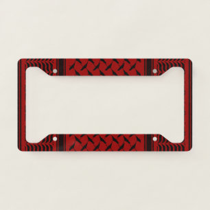 Palestinian keffiyeh Palestine map Pattern License Plate Frame