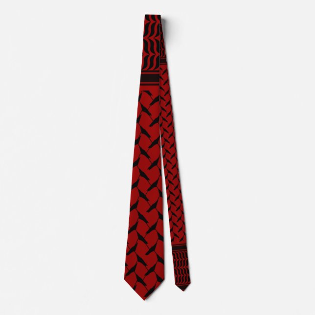 Palestinian keffiyeh | Palestine map Pattern Neck Tie (Front)