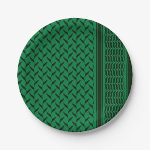 Palestinian keffiyeh Palestine map Pattern Paper Plates