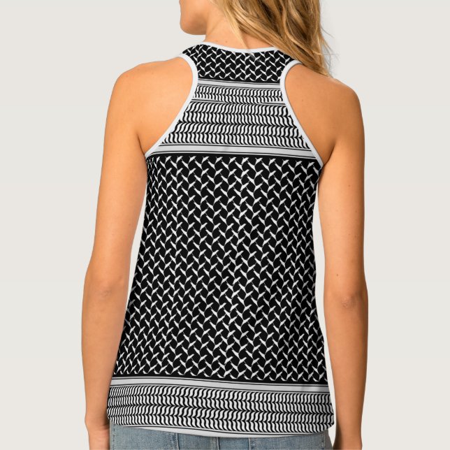 Palestinian Keffiyeh  Tank Top (Back)