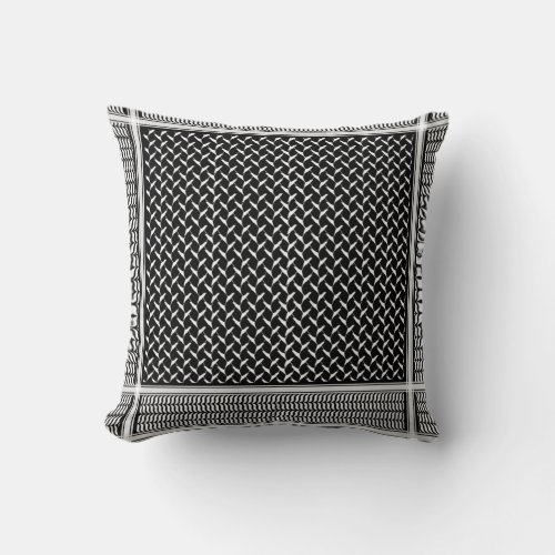 Palestinian Keffiyeh Throw Pillow