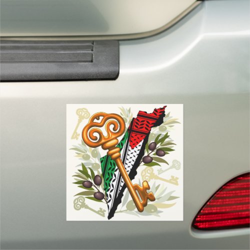 Palestinian Key Symbol of the Right of Return Car Magnet