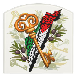 Palestinian Key Symbol of the Right of Return Door Sign