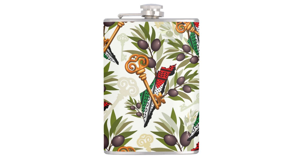 Palestinian Key Symbol of the Right of Return Flask | Zazzle