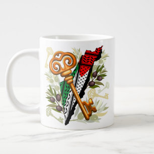 Palestinian Key Symbol of the Right of Return Giant Coffee Mug