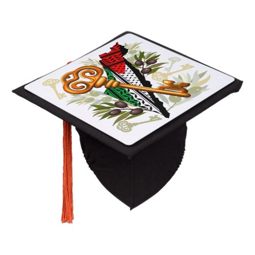 Palestinian Key Symbol of the Right of Return Graduation Cap Topper