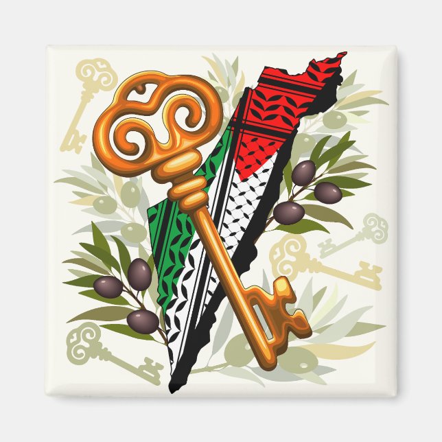 Palestinian Key Symbol of the Right of Return Magnet (Front)