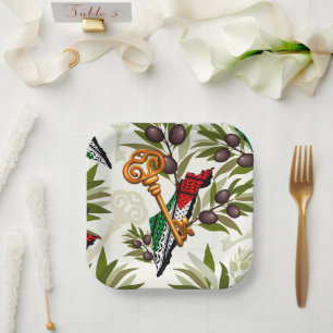 Palestinian Key Symbol of the Right of Return Paper Plates