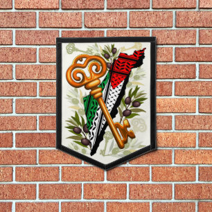 Palestinian Key Symbol of the Right of Return Pennant