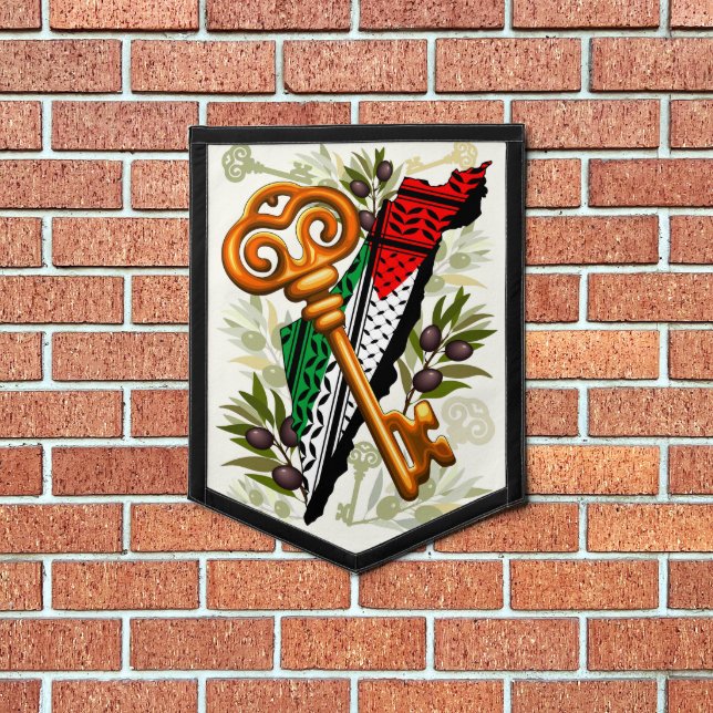 Palestinian Key Symbol of the Right of Return Pennant (Insitu 1)