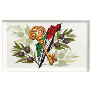 Palestinian Key Symbol of the Right of Return Place Card Holder