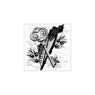 Palestinian Key Symbol of the Right of Return Rubber Stamp