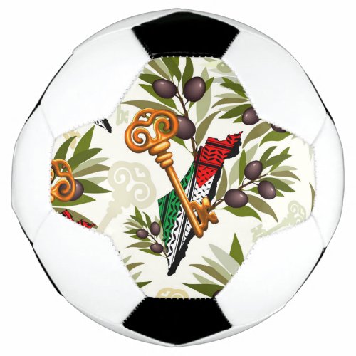 Palestinian Key Symbol of the Right of Return Soccer Ball