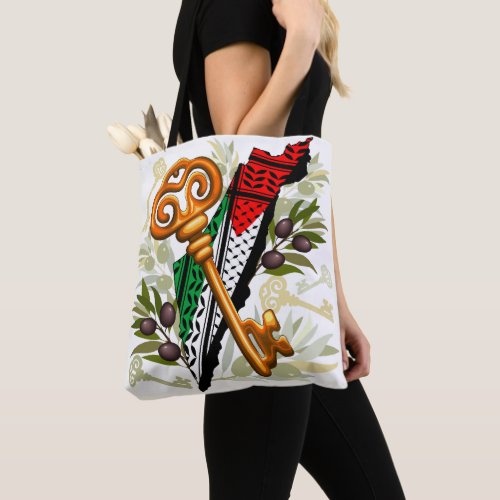 Palestinian Key Symbol of the Right of Return Tote Bag