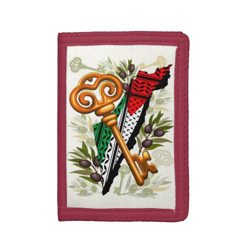 Palestinian Key Symbol of the Right of Return Trifold Wallet