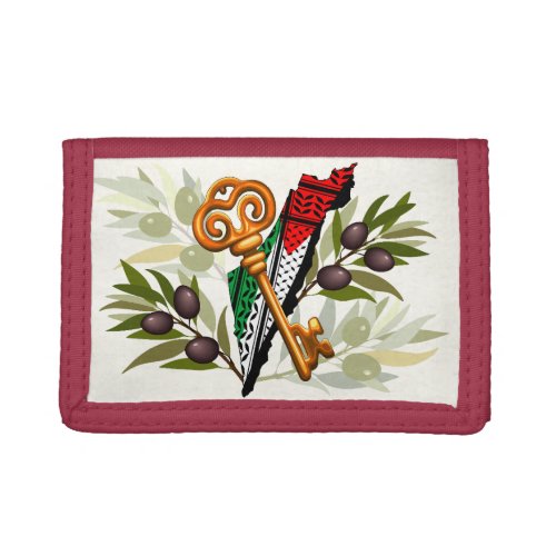 Palestinian Key Symbol of the Right of Return Trifold Wallet