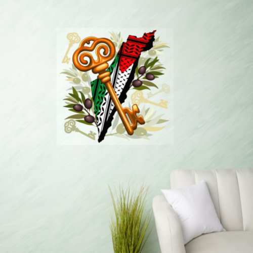 Palestinian Key Symbol of the Right of Return Wall Decal