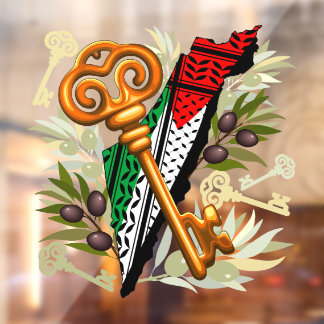 Palestinian Key Symbol of the Right of Return Window Cling