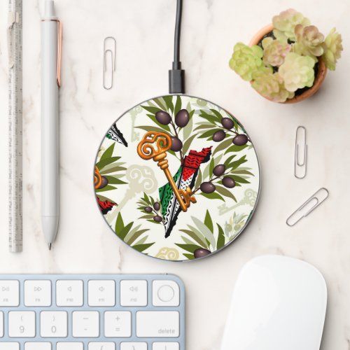 Palestinian Key Symbol of the Right of Return Wireless Charger