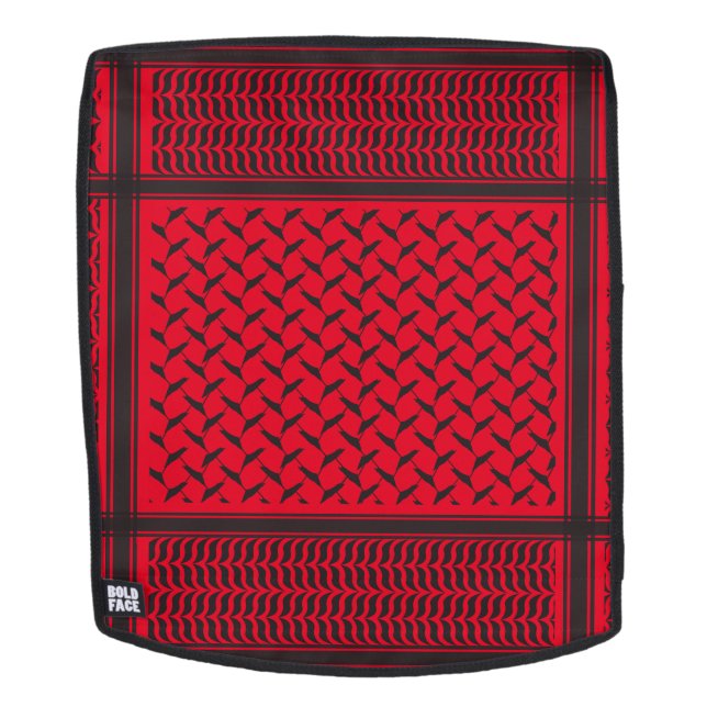 palestinian kuffiya black and red backpack (Removable Face)