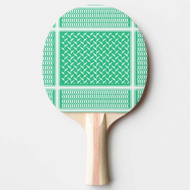 palestinian kuffiya Green Gradient Ping Pong Paddle (Front)