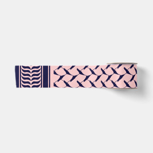 palestinian kuffiya PINK and dark blue Satin Ribbon