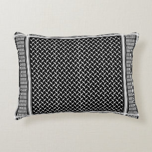 Palestinian Kufiya black Keffiyeh Tapestry Accent Pillow
