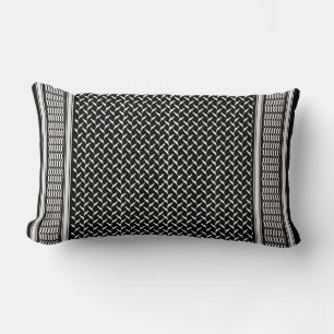 Palestinian Kufiya black Keffiyeh Tapestry Lumbar Pillow