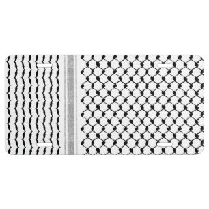 Palestinian Kufiya Custom Designed License Plate