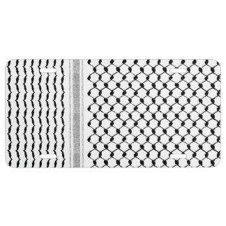 Palestinian Kufiya Custom Designed License Plate