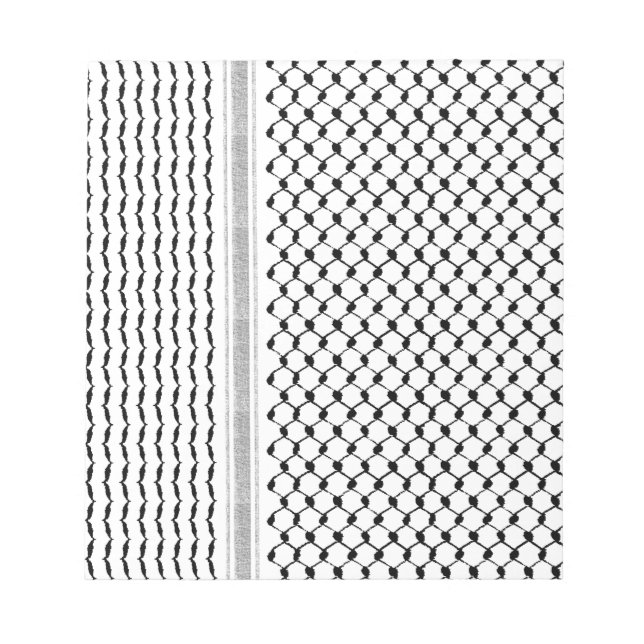 Palestinian Kufiya Custom Designed Notepad (Front)