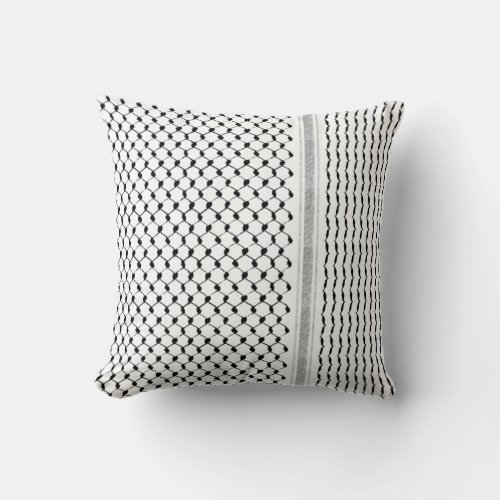 Palestinian Kufiya Custom Designed Throw Pillow
