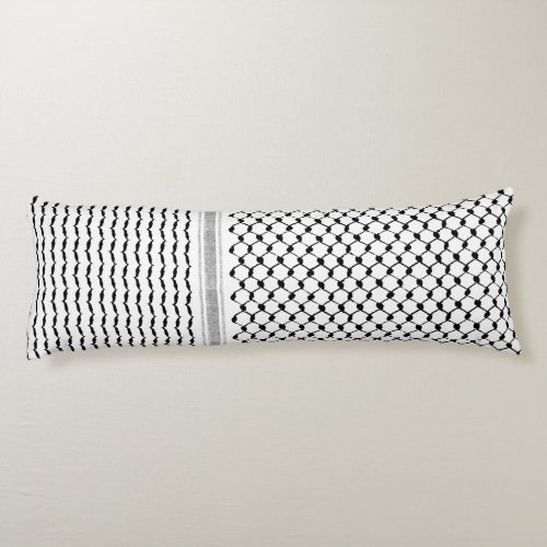 Palestinian Kufiya Traditional Folk Hatta Pattern Body Pillow