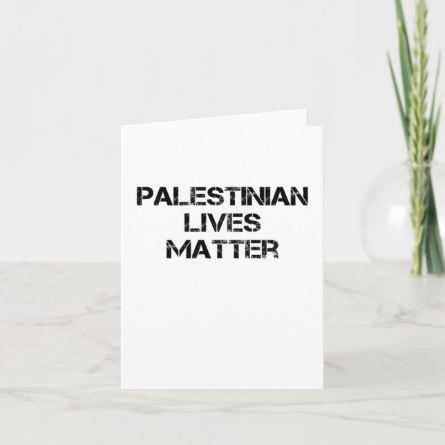 Palestinian Lives Stop Genocide In Palestine Stop  Card (Front)