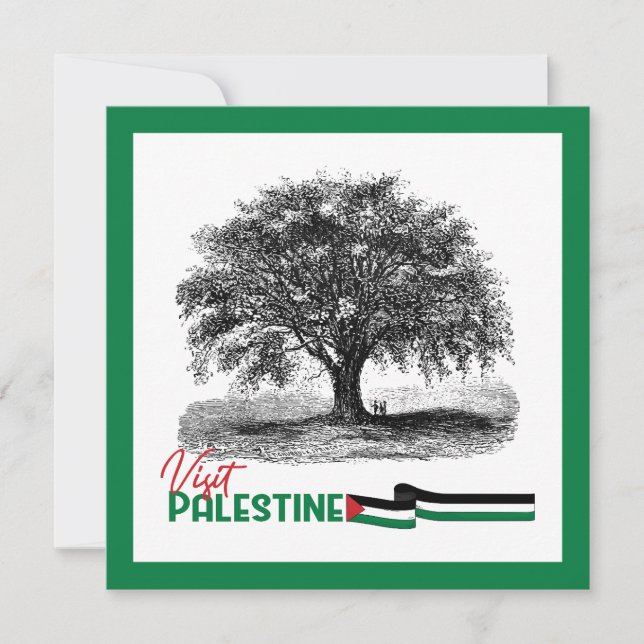 Palestinian Olive Tree Pride, Visit Palestine Save The Date (Front)