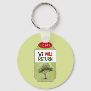 Palestinian Olive Tree: "We will Return" Keychain