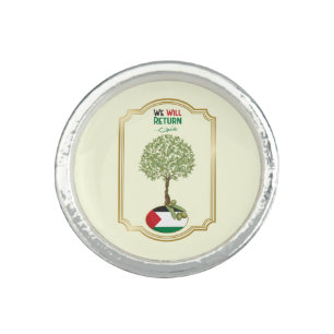 Palestinian Olive Tree: "We will Return" Ring