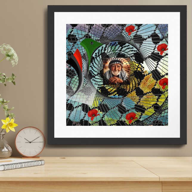 “Palestinian Pride” 16 x24” Matted &  Framed Art (Table Top)