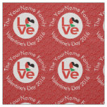 Palestinian Red LOVE Flag Personalized  Fabric