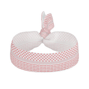 Palestinian Red & White Keffiyeh  Elastic Hair Tie